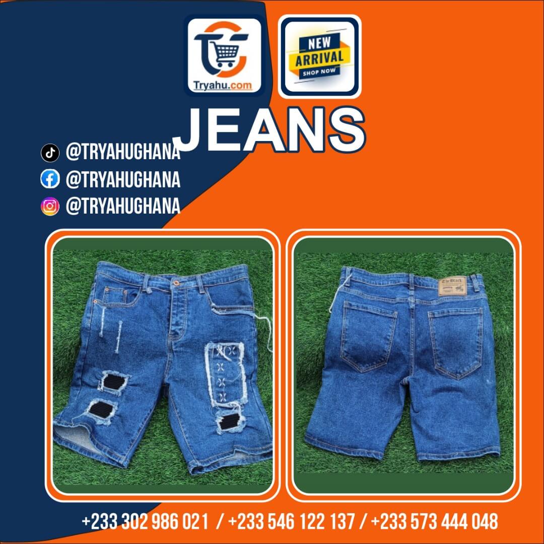 Men’s Casual Jeans Shorts | Lightweight Summer Shorts | Tryahu Ghana